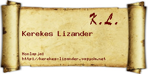 Kerekes Lizander névjegykártya